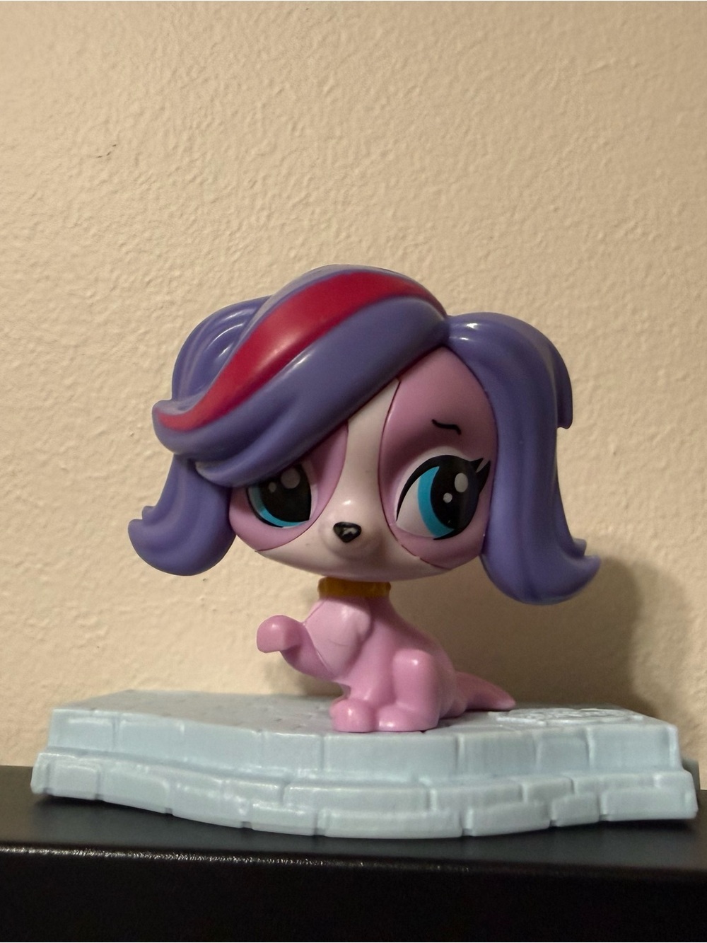 Littlest Pet Shop McDonald’s 2015 Pink Dog Figure w/ Base